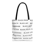 BLACK MAGIC - BLACK LETTERS TOTE BAG