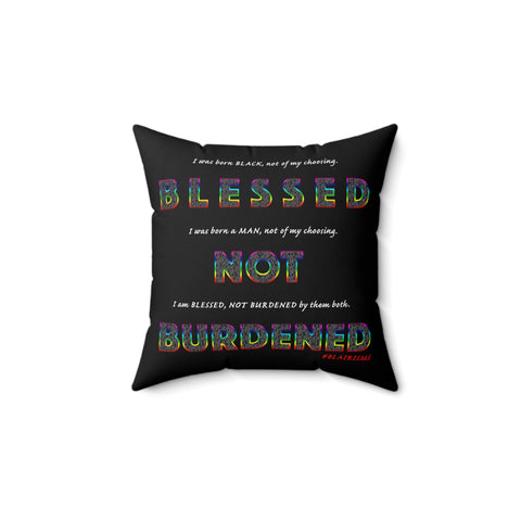 BLACK MAN RAINBOW THROW PILLOW