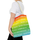 BLACK MAGIC RAINBOW WHITE  TOTE BAG