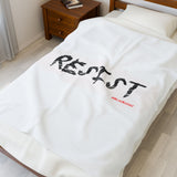 RESIST - WHITE PLUSH BLANKET