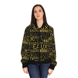 EAUX - GOLD AOP WOMEN'S BOMBER JACKET