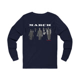 MARCH - WHITE UNISEX LONG SLEEVE T-SHIRT