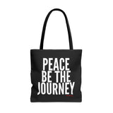 PEACE BE THE JOURNEY WHITE TOTE BAG