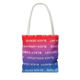 BLACK MAGIC RAINBOW WHITE  TOTE BAG