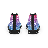 EAUX WHITE ON RAINBOW HI-TOP SNEAKERS WHITE SOLE
