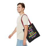 BLACK GAY PROUD AF TOTE BAG