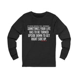 UPSIDE DOWN UNISEX LONG SLEEVE T SHIRTS