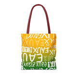 EAUX- WHITE ON MARDI GRAS TOTE BAG