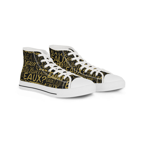 EAUX - GOLD HI-TOP SNEAKERS WHITE - SOLE