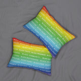 BLACK MAGIC RAINBOW WHITE  LUMBAR PILLOW
