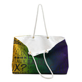 EAUX - BLACK ON MARDI GRAS WEEKENDER BAG