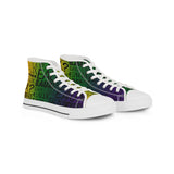 EAUX - BLACK ON MARDI GRAS HI-TOP SNEAKERS WHITE-SOLE