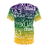 EAUX- WHITE ON MARDI GRAS AOP UNISEX SWEATSHIRT