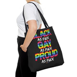 BLACK GAY PROUD AF TOTE BAG