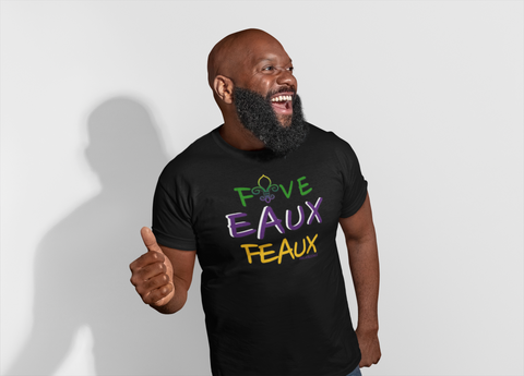Five Eaux Feaux Unisex T‑Shirt — Mardi Gras Fleur‑de‑Lis