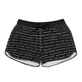 BLACK MAGIC WHITE LETTERS WOMEN'S CASUAL SHORTS