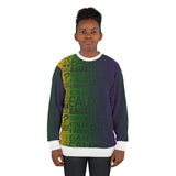 EAUX BLACK ON MARDI GRAS AOP UNISEX SWEATSHIRT