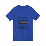 REACH FOR SOMETHING BLACK GOLD V-NECK T-SHIRTS