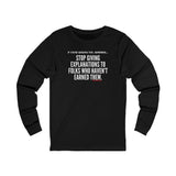 EXPLANATION UNISEX LONG SLEEVE T-SHIRT