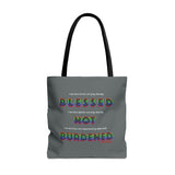 BLACK QUEER RAINBOW TOTE BAG