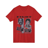 FIGHT - WHITE UNISEX V-NECK T-SHIRT