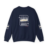 REACH FOR SOMETHING WHITE GOLD UNISEX SWEATSHIRTS