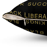 BLACK MAGIC - BLACK GOLD THROW PILLOW