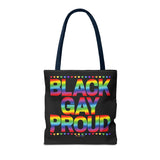 BLACK GAY PROUD TOTE BAG
