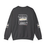 REACH FOR SOMETHING WHITE GOLD UNISEX SWEATSHIRTS