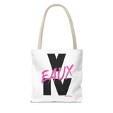 V EAUX IV - BLACK W/ PINK EAUX TOTE BAG