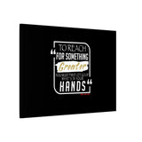 REACH FOR SOMETHING WHITE GOLD CANVAS ART