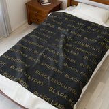 BLACK MAGIC - BLACK GOLD PLUSH BLANKET