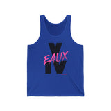 V EAUX IV - BLACK W/ PINK EAUX UNISEX TANK TOP