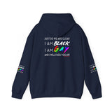 BLACK GAY FUP WHITE UNISEX HOODIE