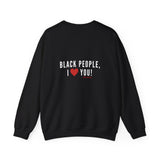 BLACKITY BLACK - WHITE UNISEX SWEAT SHIRT