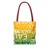 EAUX- WHITE ON MARDI GRAS TOTE BAG