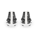 EAUX WHITE HI-TOP SNEAKERS-WHITE SOLE