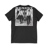 RESIST-WHITE UNISEX V-NECK T-SHIRT
