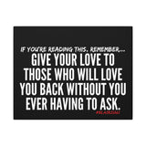 GIVE YOUR LOVE CANVAS ART