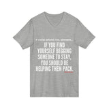 HELP THEM PACK UNISEX V-NECK T-SHIRT