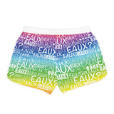 EAUX WHITE ON RAINBOW WOMEN'S CASUAL SHORT
