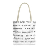 BLACK MAGIC - BLACK LETTERS TOTE BAG