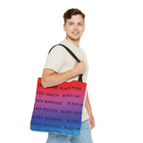 BLACK MAGIC RAINBOW BLACK  TOTE BAG