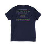 BLACK QUEER RAINBOW UNISEX V-NECK T-SHIRTS