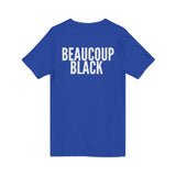 BEAUCOUP BLACK - WHITE UNISEX V-NECK T-SHIRT