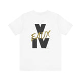 V EAUX IV - BLACK W/ GOLD EAUX UNISEX SHORT SLEEVE T-SHIRT