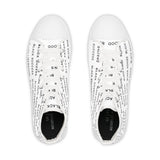 BLACK MAGIC - BLACK LETTERS HI-TOP WHITE SNEAKERS SOLE