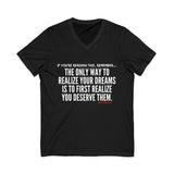 REALIZE YOUR DREAMS UNISEX V-NECK T-SHIRT