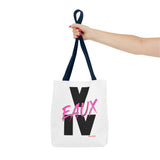 V EAUX IV - BLACK W/ PINK EAUX TOTE BAG