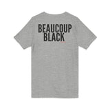 BEAUCOUP BLACK - BLACK UNISEX V-NECK T-SHIRT